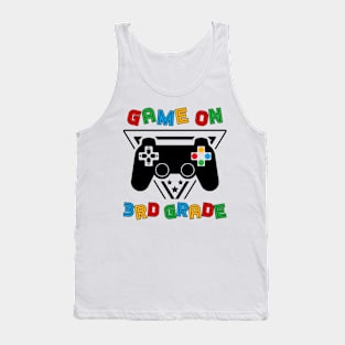 Back To School Game On 3rd Grade Funny Gamer Kids Boys Tank Top